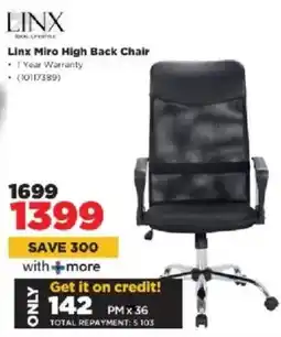 HiFi Corp Linx Miro High Back Chair offer