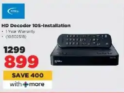 HiFi Corp DStv HD Decoder 10S-Installation offer