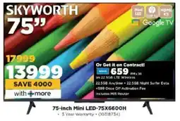 HiFi Corp Skyworth 75-inch Mini LED-75X6600H offer
