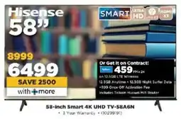 HiFi Corp Hisense 58-inch Smart 4K UHD TV-58A6N offer