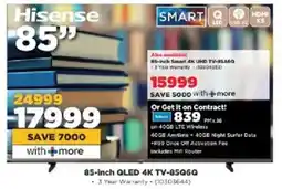 HiFi Corp Hisense 85-inch QLED 4K TV-85Q6Q offer