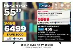 HiFi Corp Hisense 55-inch QLED 4K TV-55Q6Q offer