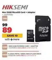 HiFi Corp Neo 32GB MicroSD Card + Adapter offer