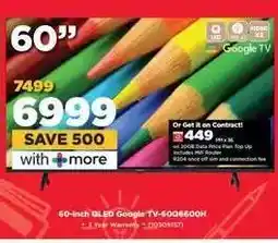 HiFi Corp 60-inch QLED Google TV-60Q6600H offer