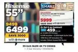HiFi Corp Hisense 55-inch Smart 4K UHD TV-55A6G offer