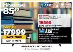 HiFi Corp Hisense 85-inch QLED 4K TV-85Q6G offer