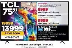 HiFi Corp 75-Inch Mini LED Google TV-75C6KS offer