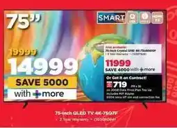HiFi Corp 75-inch QLED TV 4K-75Q7F offer