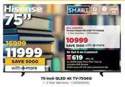 HiFi Corp Hisense 75-inch QLED 4K TV-75Q6G offer