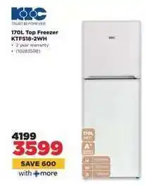 HiFi Corp 170L Top Freezer KTF518-2WH offer