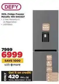HiFi Corp 323L Fridge Freezer Metallic WD DAC627 offer