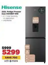 HiFi Corp Hisense 222L Fridge Freezer Inox H310BIT-WD offer