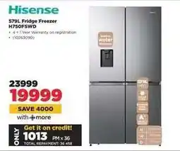 HiFi Corp Hisense 579L Fridge Freezer H750FSWD offer