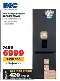 HiFi Corp 314L Fridge Freezer KBF6352GRWD offer