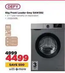 HiFi Corp DEFY 6kg Front Loader Grey DAW392 offer