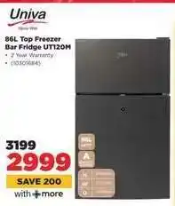 HiFi Corp Univa 86L Top Freezer Bar Fridge UT120M offer