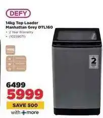 HiFi Corp DEFY 14kg Top Loader Manhattan Grey DTL160 offer