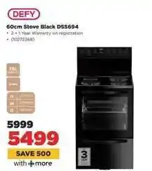 HiFi Corp DEFY 60Cm Stove Black DSS694 offer