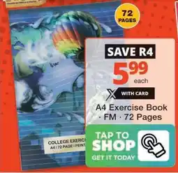 Checkers A4 Exercise Book offer