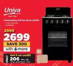 HiFi Corp Univa Freestanding Full Gas Stove UG555 offer