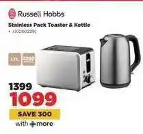 HiFi Corp Russell Hobbs Stainless Pack Toaster & Kettle offer