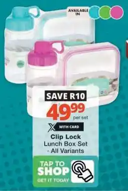 Checkers Clip Lock Lunch Box Set offer