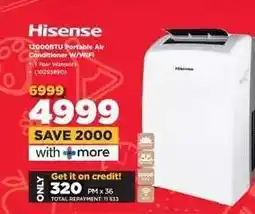 HiFi Corp Hisense 12000BTU Portable Air Conditioner W/WiFi offer