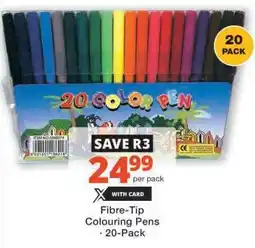 Checkers Fibre-Tip Colouring Pens offer