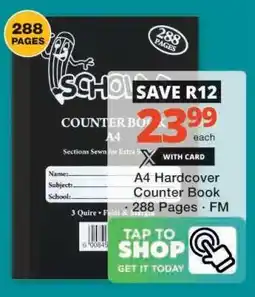 Checkers A4 Hardcover Counter Book offer