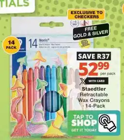 Checkers Staedtler Retractable Wax Crayons - 14-Pack offer