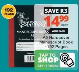 Checkers A5 Hardcover Manuscript Book offer