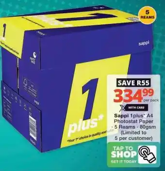 Sappi 1plus A4 Photostat Paper