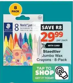 Checkers Staedtler Jumbo Wax Crayons · 8-Pack offer
