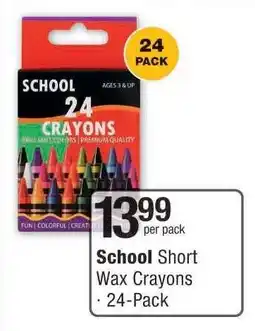 Checkers SCHOOL SHORT WAX CRAYONS offer