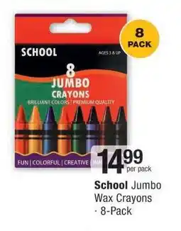 Checkers SCHOOL JUMBO WAX CRAYONS offer