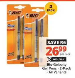 Checkers Bic Gelocity Gel Pens 2-Pack offer