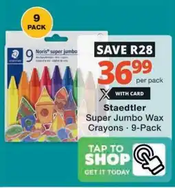 Checkers Staedtler Super Jumbo Wax Crayons · 9-Pack offer