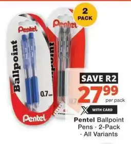Checkers Pentel Ballpoint Pens offer