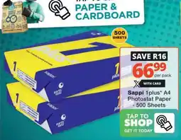 Checkers Sappi 1 plus* A4 Photostat Paper offer
