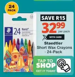 Checkers Staedtler Short Wax Crayons · 24-Pack offer