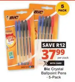 Checkers BIC CRYSTAL BALLPOINT PENS offer