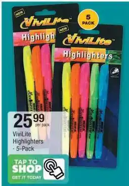 Checkers ViviLite Highlighters - 5-Pack offer