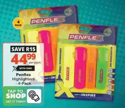 Checkers Penflex Highlighters - 4-Pack offer