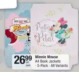 Checkers MINNIE MOUSE A4 BOOK JACKETS offer