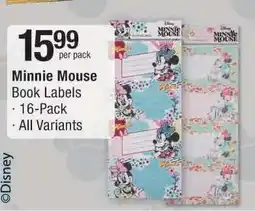 Checkers Minnie Mouse Book Labels offer