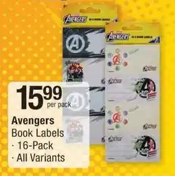 Checkers Avengers Book Labels offer