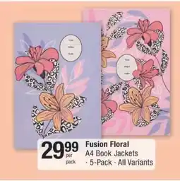 Checkers Fusion Floral A4 Book Jackets offer