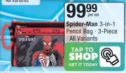 Checkers SPIDER-MAN 3-in-1 PENCIL BAG offer