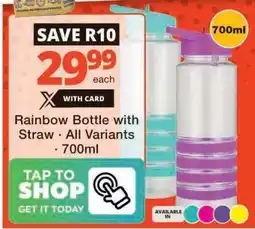 Checkers RAINBOW BOTTLE WITH STRAW offer