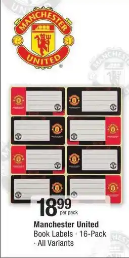 Checkers Manchester United Book Labels offer